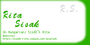 rita sisak business card